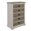 Transitional 1pc Chest with Storage Drawers Classic Shape Two-Tone Look Bedroom Furniture