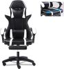 Video Game Chairs for Adults, PU Leather Gaming Chair with Footrest, 360°Swivel Adjustable Lumbar Pillow Gamer Chair