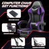 Video Game Chairs for Adults, PU Leather Gaming Chair with Footrest, 360°Swivel Adjustable Lumbar Pillow Gamer Chair