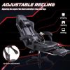 Video Game Chairs for Adults, PU Leather Gaming Chair with Footrest, 360°Swivel Adjustable Lumbar Pillow Gamer Chair