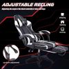Video Game Chairs for Adults, PU Leather Gaming Chair with Footrest, 360°Swivel Adjustable Lumbar Pillow Gamer Chair